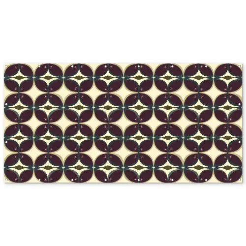 Cirkel - Retro - Kleurrijk Balkonbeschermer Duitsland klein 596 -zz_3d
