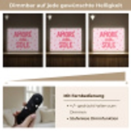 Amore vita sole - Roze - Hartjes Light Box met batterij (Wandlamp) middel -USP_dimbaarDE