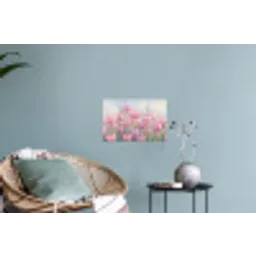 Tulpen - Veld - Lente - Roze Muursticker klein -plant