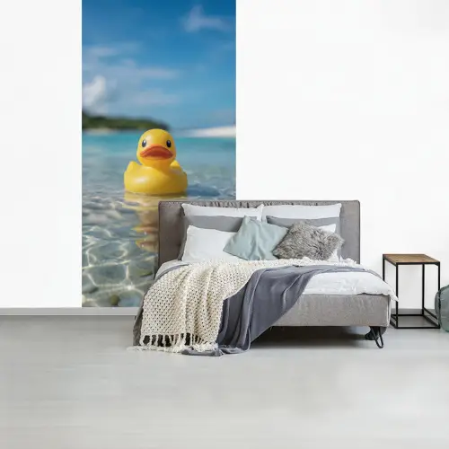 Tropisch - Badeend - geel fotobehang vinyl groot -slaapkamer