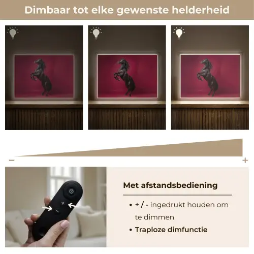 Hengst - Steigert - Rood Light Box met batterij (Wandlamp) middel -USP_dimbaarNL