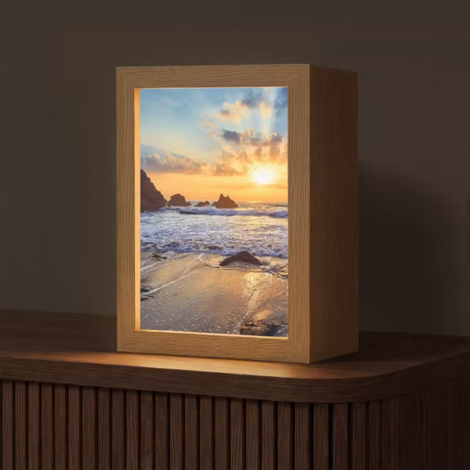 Tischlampe - Strand - Sonnenuntergang - Natur - Meer - Landschaft