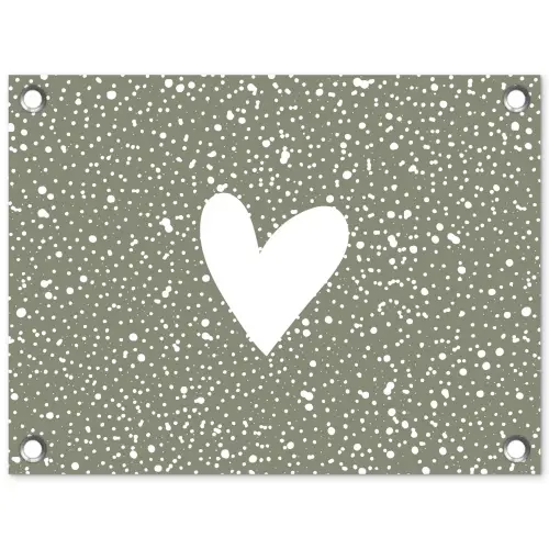 Hart - Design - Liefde tuinposter los doek klein -3d