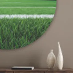 Voetbal - Stadion - Sport - Groen Akoestische PET Vilt - Rond klein -sfeer5_closeup