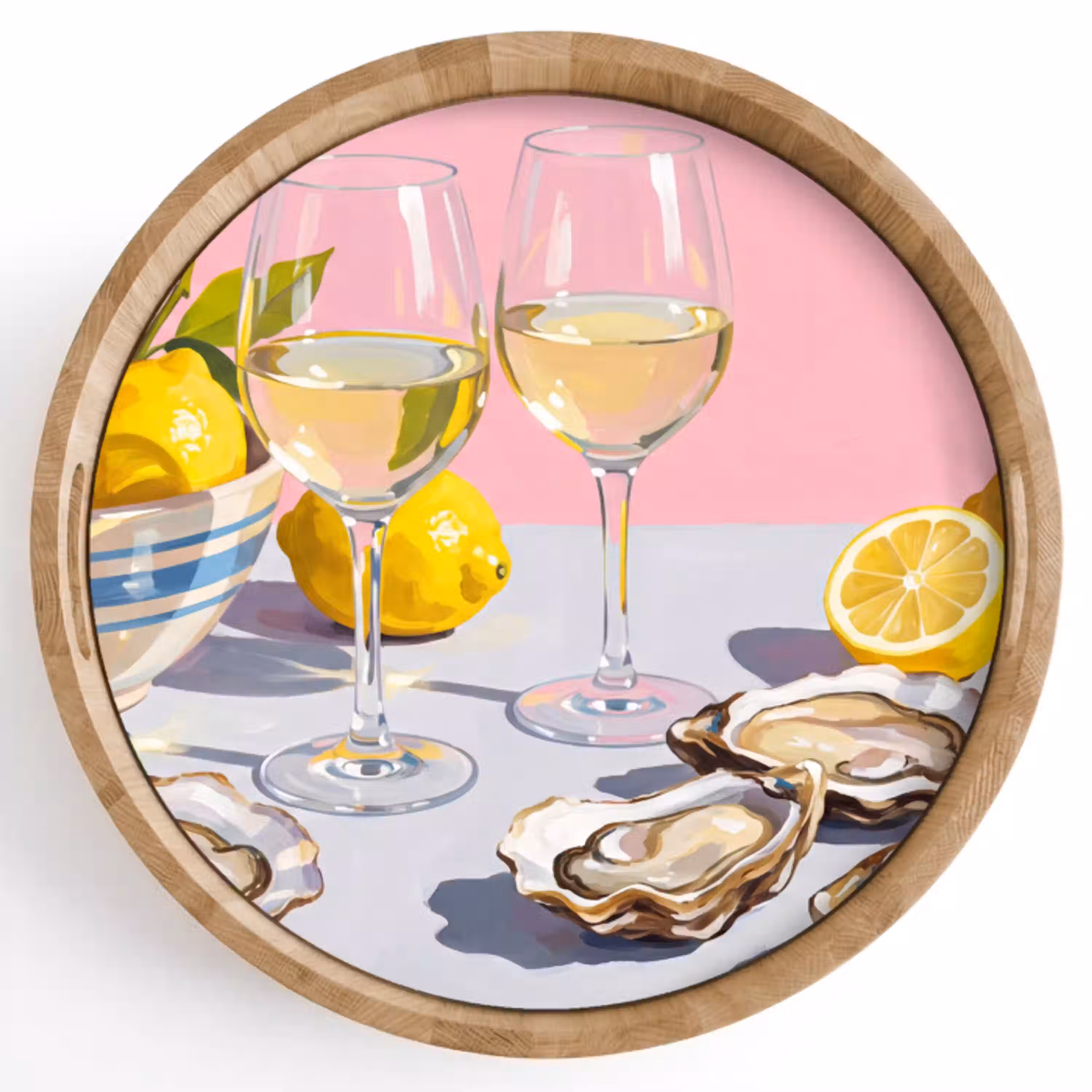Citroen - Wijn - Eten Dienblad Rond middel -z3d_shopping