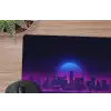 Skyline - Zon - Neon - Rasterpatroon muismat rubber klein -closeup