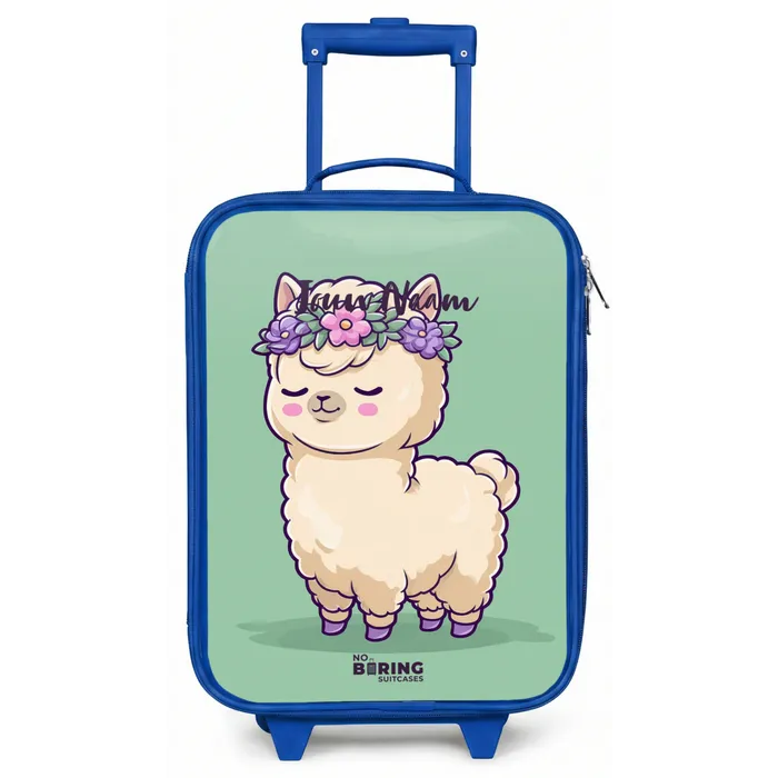 Kawai - Alpaca - Groen Kinderkoffer - Blauw klein -zz3dotto