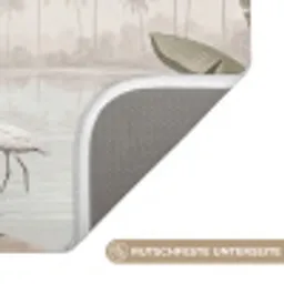 Kraanvogels - Palmbomen - Tropisch Badmat klein -USP_AntislipDE