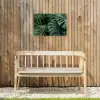 Tropische Bladeren Tuinposter op houten frame 2 cm dik klein -sfeer4