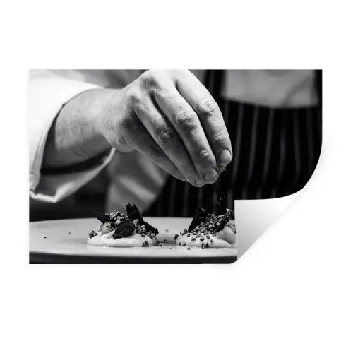 Chef - Garnering - Gerecht Muursticker klein -3d