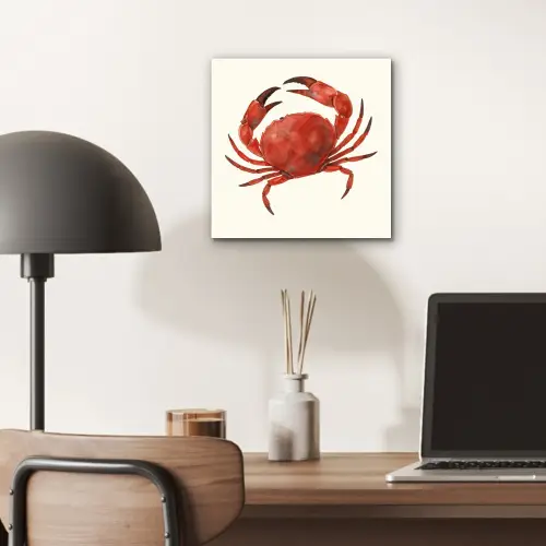 Krab - Felrood - Poten aluminium wit klein -sfeer5