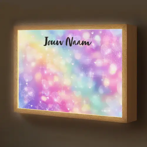Licht - Regenboog - Hartjes Light Box met batterij (Wandlamp kind) middel -z3d_website