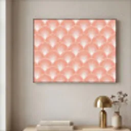 Waaier - Motief - Zalmroze Textielframe - compleet frame klein 947 -sfeer2