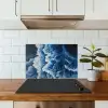 Golven - Blauw - Schuim keuken achterwand spatscherm klein -sfeer2