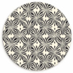 Grafisch - Patroon - Zwart Wandcirkel kunststof plaat 5mm dik klein 188 -3d