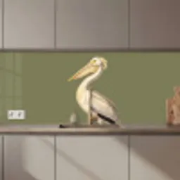Pelikaan - Wit - Vogel - Klassiek - Natuur keuken achterwand 2 middel zz_3dshopping