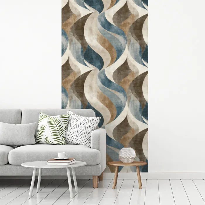 Abstract - Golven - Kleurrijk fotobehang vinyl groot 64 -woonkamer