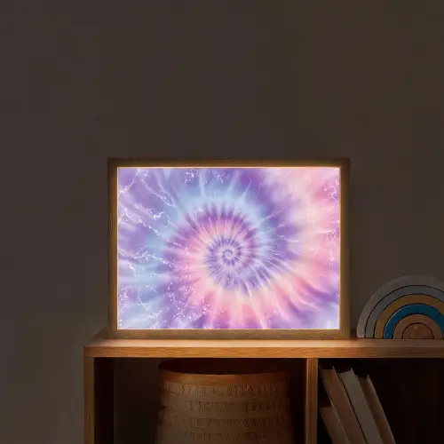 Pasteltinten - Paars - Spiraal - Marmer Light Box met batterij (Wandlamp kind) middel -sfeer1_kind