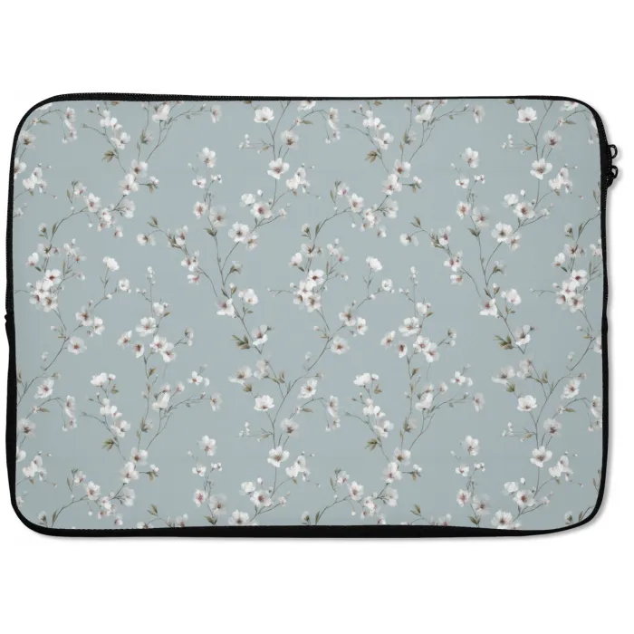 Klassiek - Bloemen - Blauw laptophoes neopreen klein 279 -zkaufland3dotto