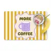 More coffee - Geel - Paars - Strepen - Mok Placemat vinyl groot -zzzproduct_Kitchenyeah-website
