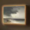Kust - Golven - Rots - Storm Light Box met batterij (Wandlamp) middel -z3d_website