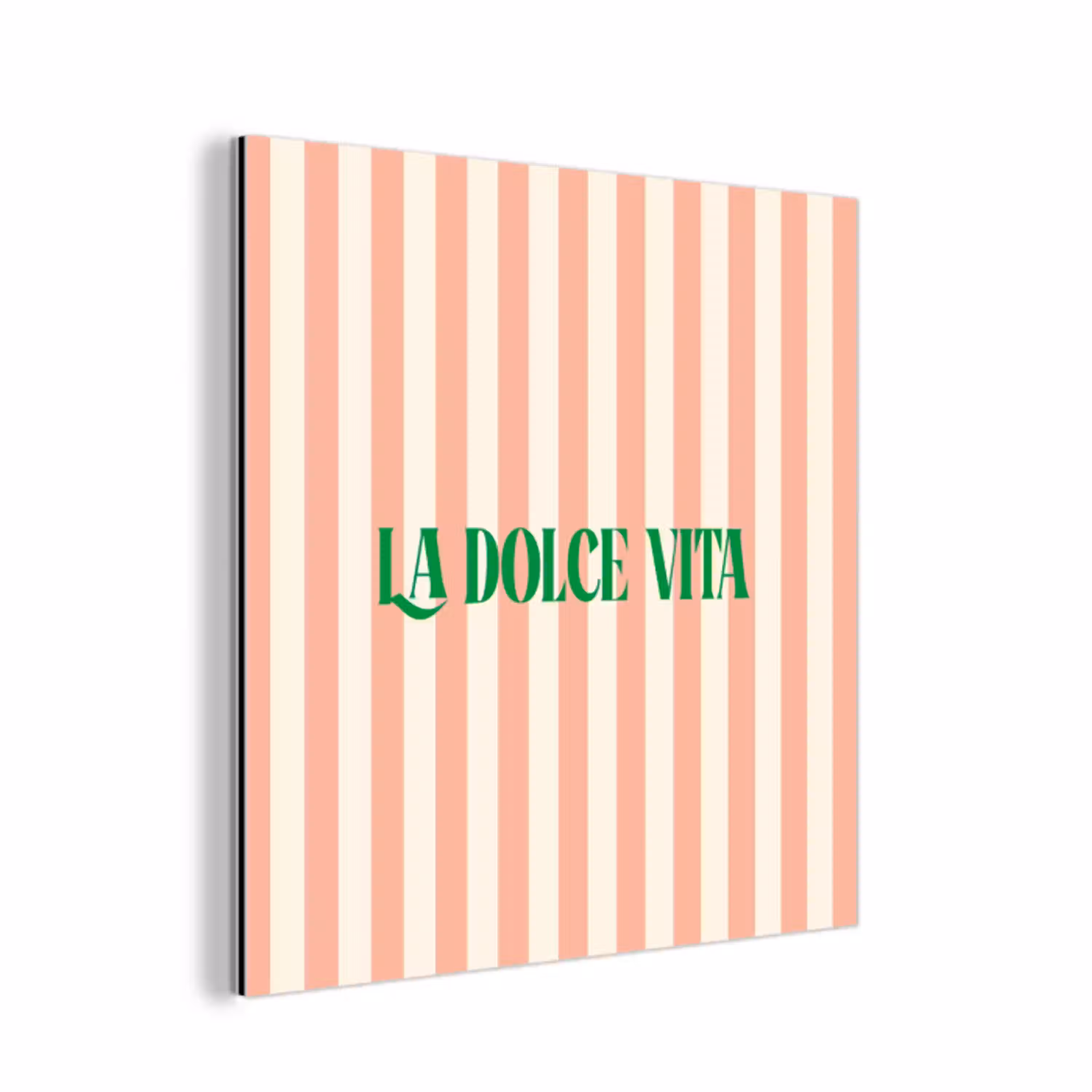Zachtroze - Groen - Strepen - La Dolce Vita aluminium wit klein -3d