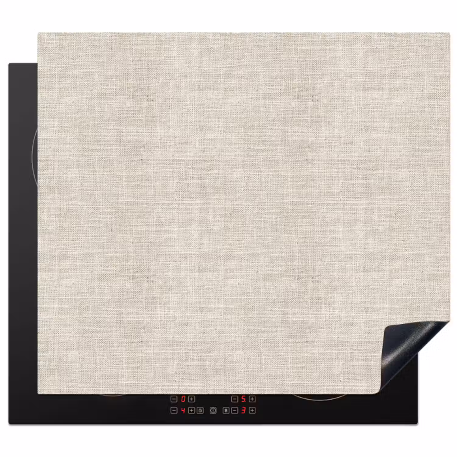 Inductie beschermer - Linnen - Textuur - Beige