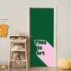 This is art - Schaduw - Roze deurposter klein -sfeer4