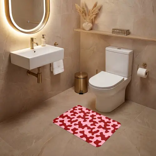Modern - Abstract - Rood WCmat klein 1009 -sfeer3
