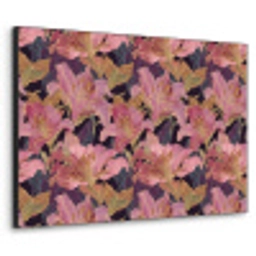 Lelies - Patroon - Roze - Goud Textielframe zwart klein 947 -3d