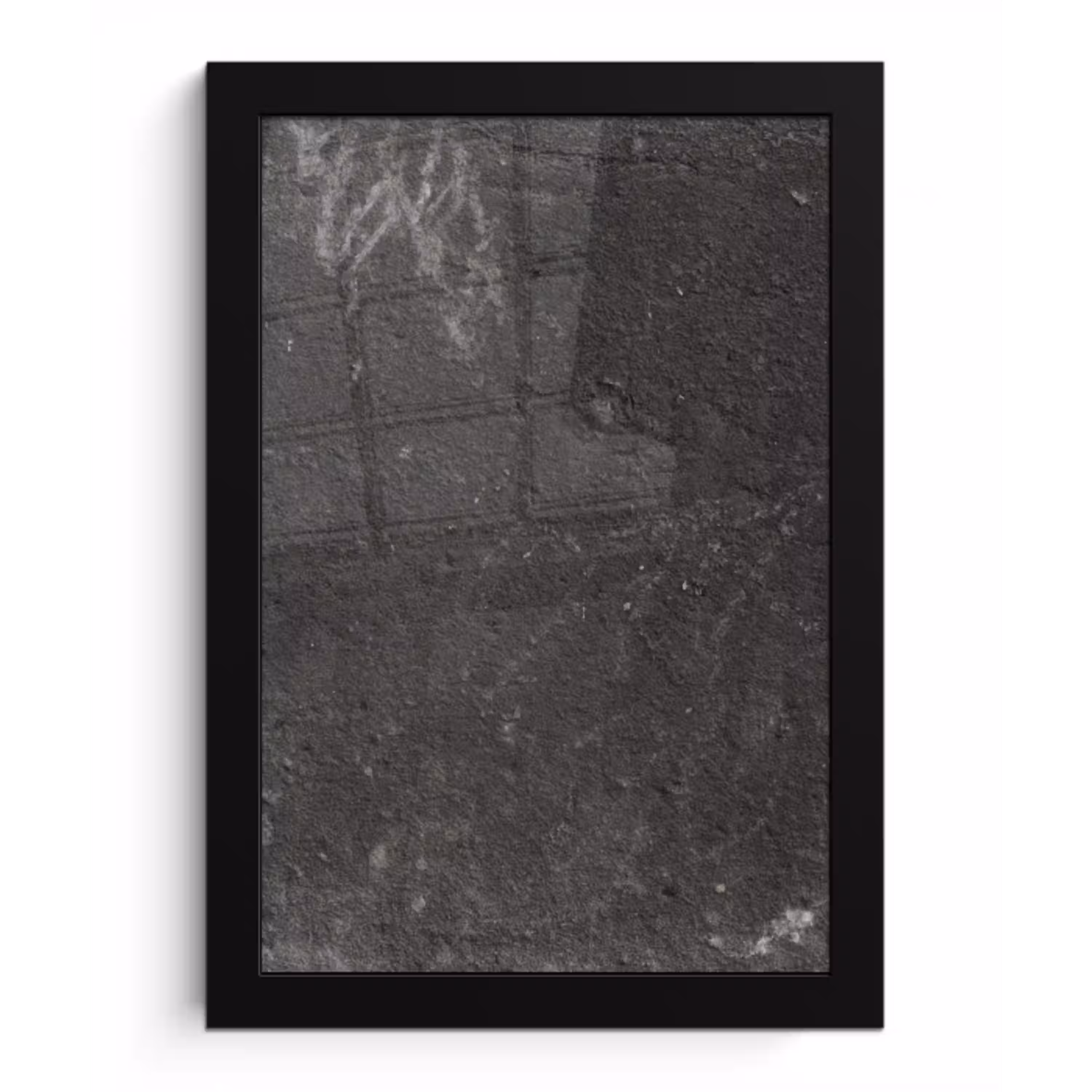 Beton - Muur - Zwart - Vintage - Industrieel fotolijst zwart zonder passe partout klein -3d