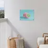 Kiwi - Blauw - Surrealistisch tuinposter los doek klein -sfeer8