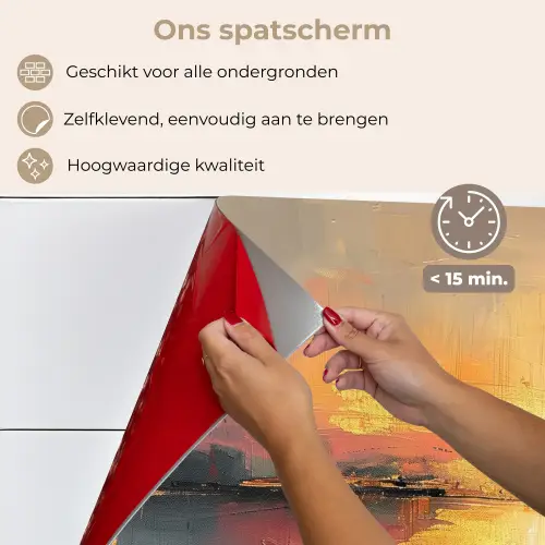 Modern - Abstract - Goud - Roze keuken achterwand spatscherm klein -spatscherm_NL