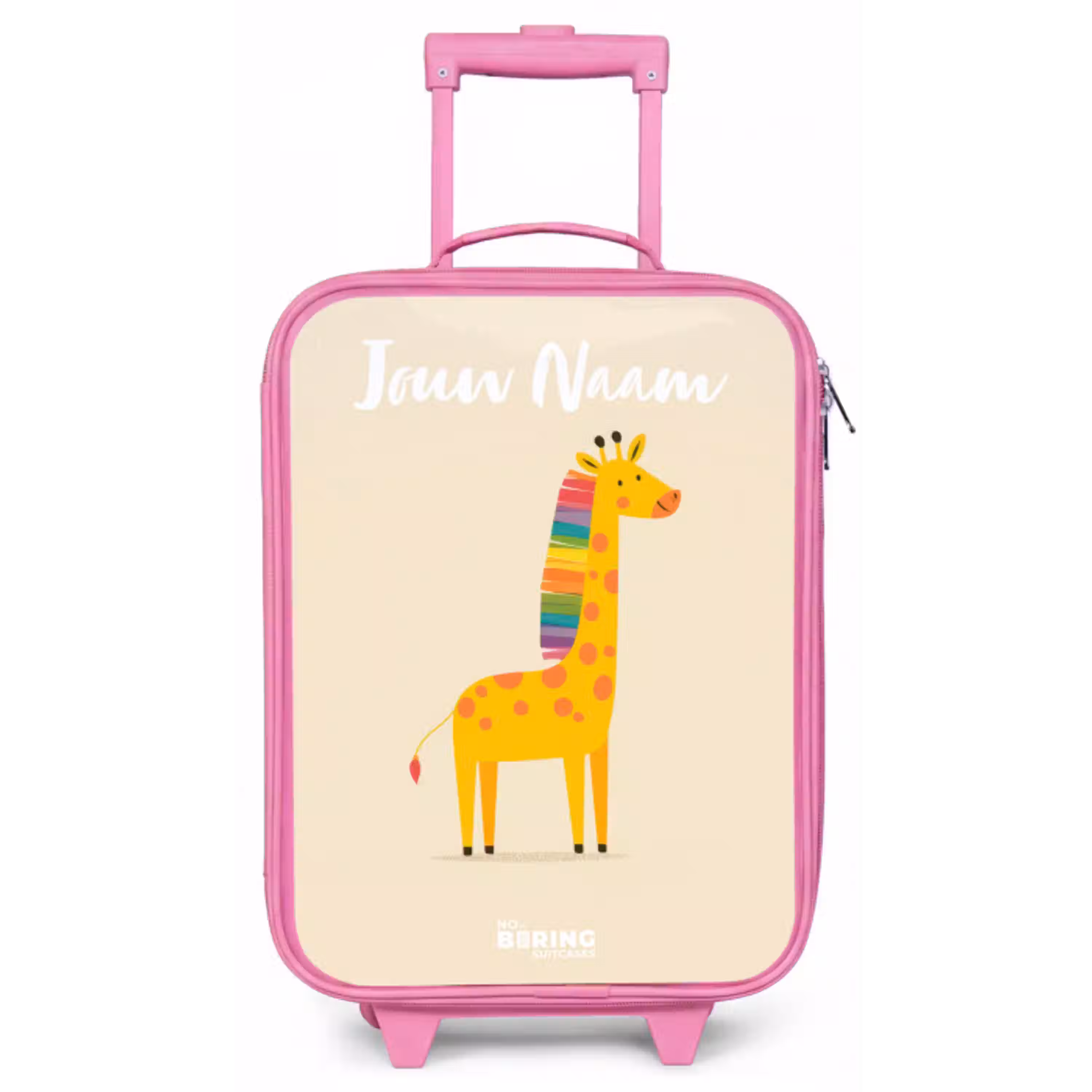 Giraffe - Dier - Kleurrijk Kinderkoffer - Roze klein -zz3dotto