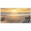 Strand - Duinen - Zonsondergang tuinposter los doek klein -3d