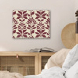 Abstract - Bladeren - Burgundy PET vilt klein 837 -sfeer3
