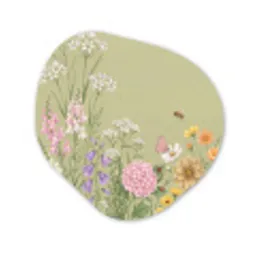 Botanisch - Bloemen - Kleurrijk Wandcirkel Organisch Forex 3mm klein -3d
