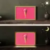 Schepijs - Roze - Hoorntje Light Box met kabel (Tafellamp) klein -sfeer3