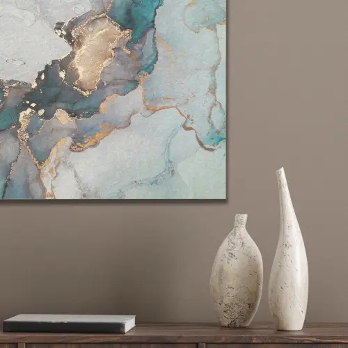 Blauw - Marmer - Goud PET vilt klein -sfeer6_closeup