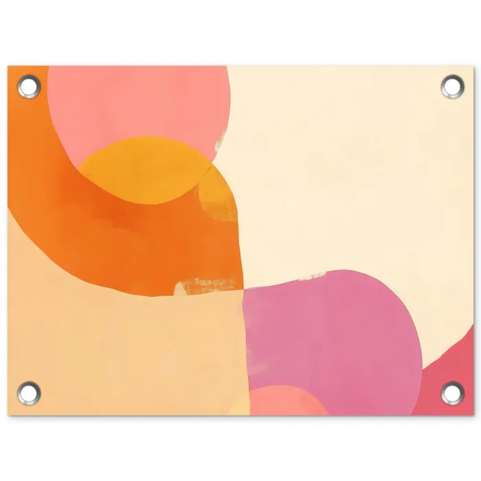 Vormen - Abstract - Kleurrijk tuinposter los doek klein -3d