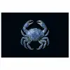 Krab - Delfts blauw - Dieren poster papier klein -3d