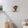 Vrouw - Zonnebril - Vlinder - Bloemen tuinposter los doek klein -sfeer8