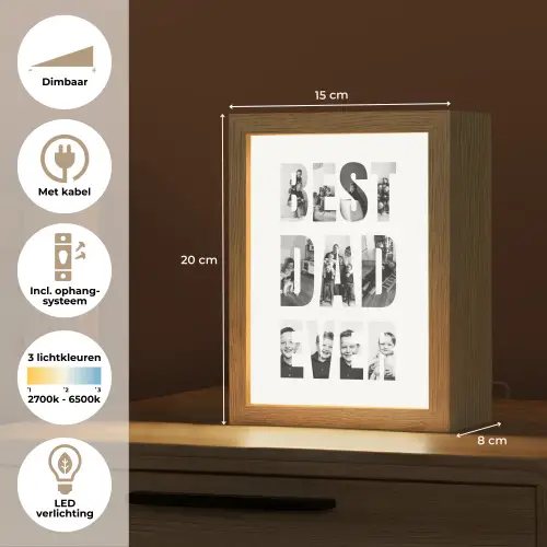 upload-69ddf9caeb83c-best-dad-ever Light Box met kabel (Tafellamp) klein -USP_NL