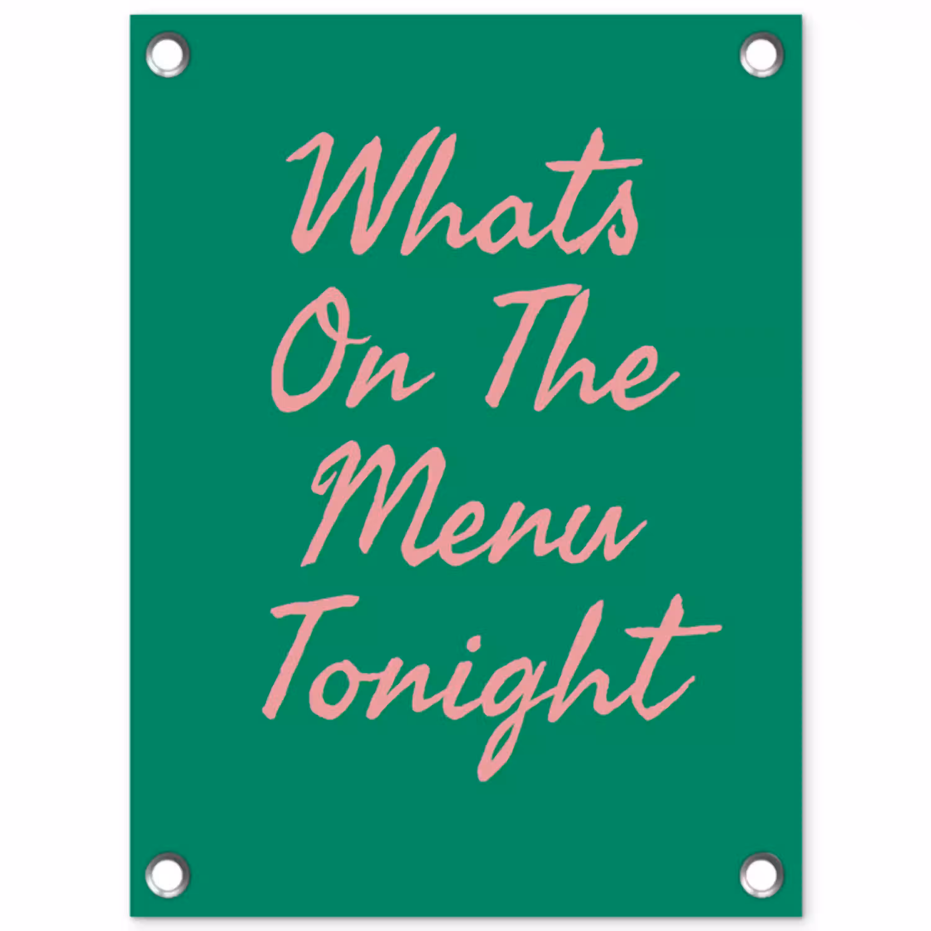 Menu - Quote - Roze tuinposter los doek klein -3d