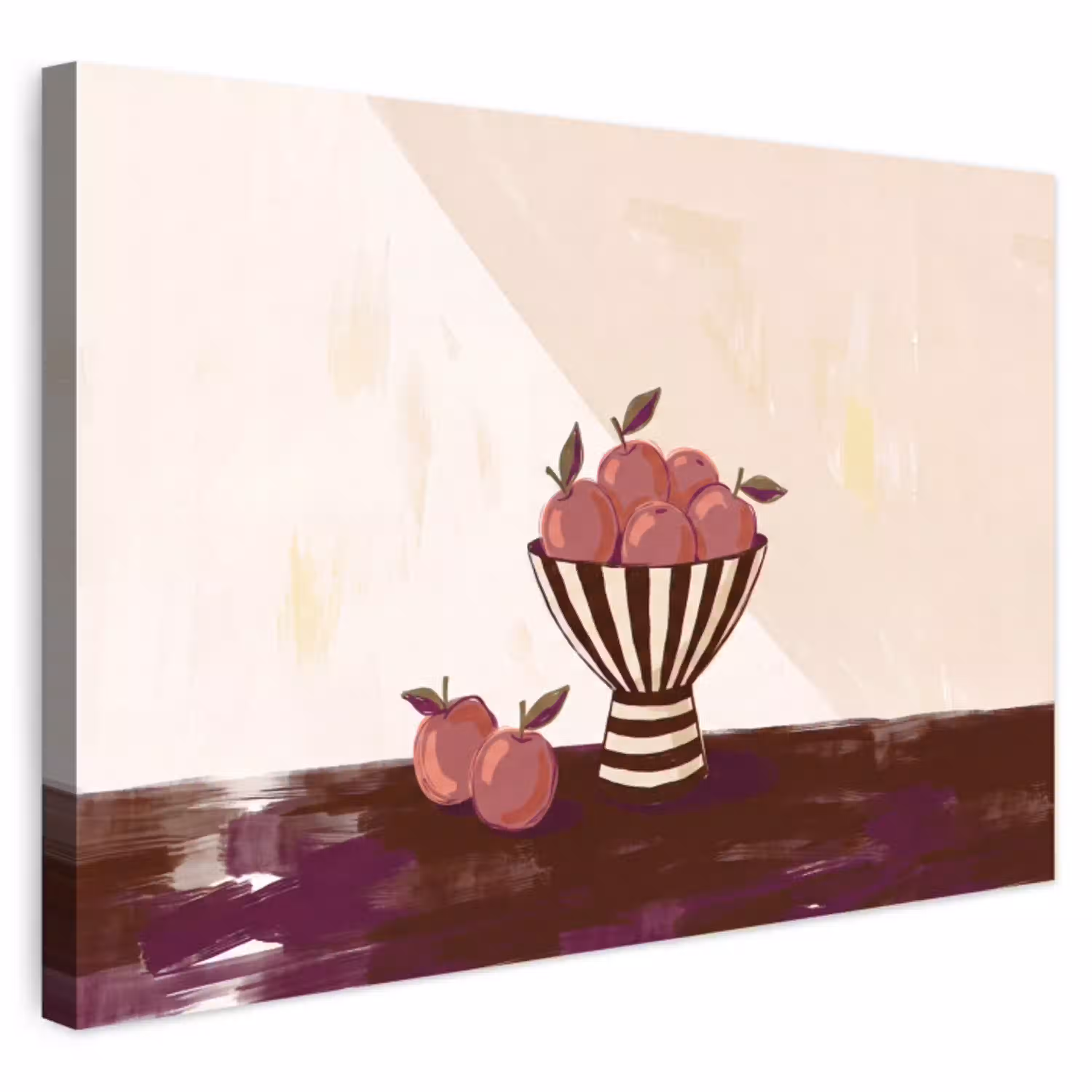 Eten - Schaal - Stilleven - Modern - Rood Tuinposter op houten frame 2 cm dik klein -3d