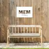 Mem - Lettercollage Tuinposter op houten frame 2 cm dik klein -sfeer4