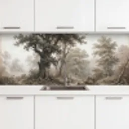 Natuur - Bos - Eik keuken achterwand 2 middel -3d
