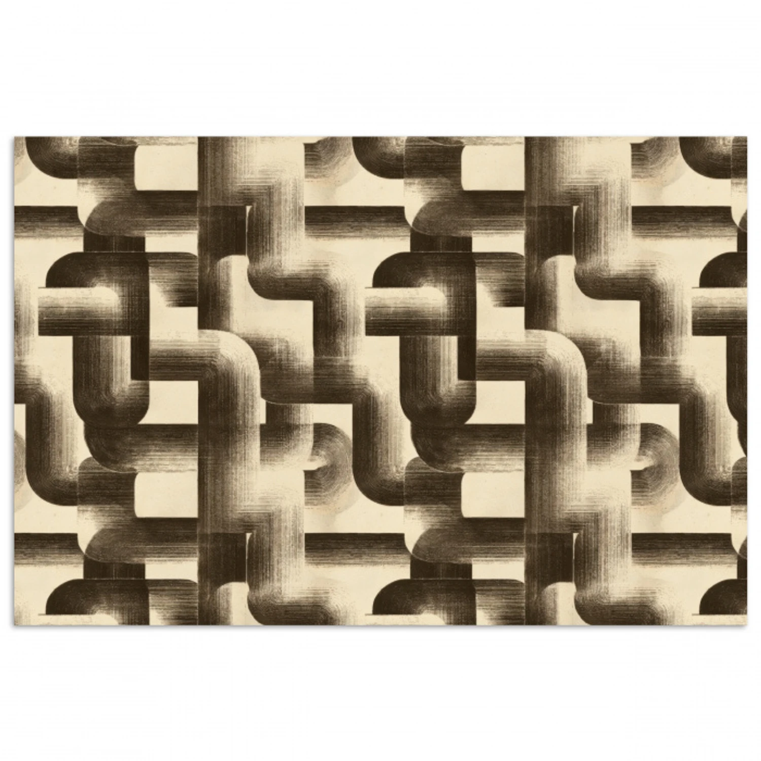 Abstract - Retro - Zwart poster papier klein 62 -3d