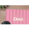 Gestreept - Roze - Chéri muismat rubber klein -closeup