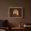 Moskee - Oranje lucht - Islamitisch Light Box met batterij (Wandlamp) middel -sfeer4